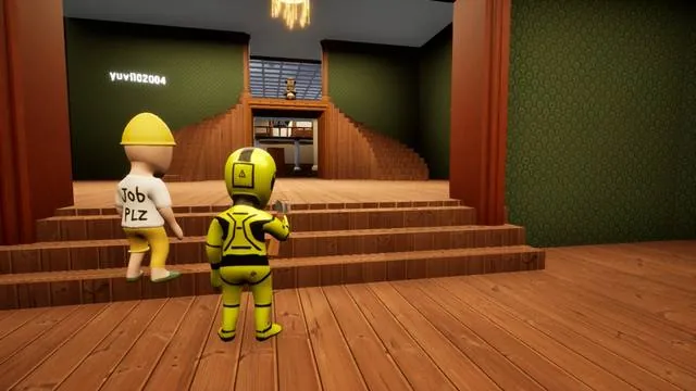 Two Survivors climbing to the keypad