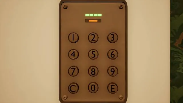 The four-digit keypad on the main door